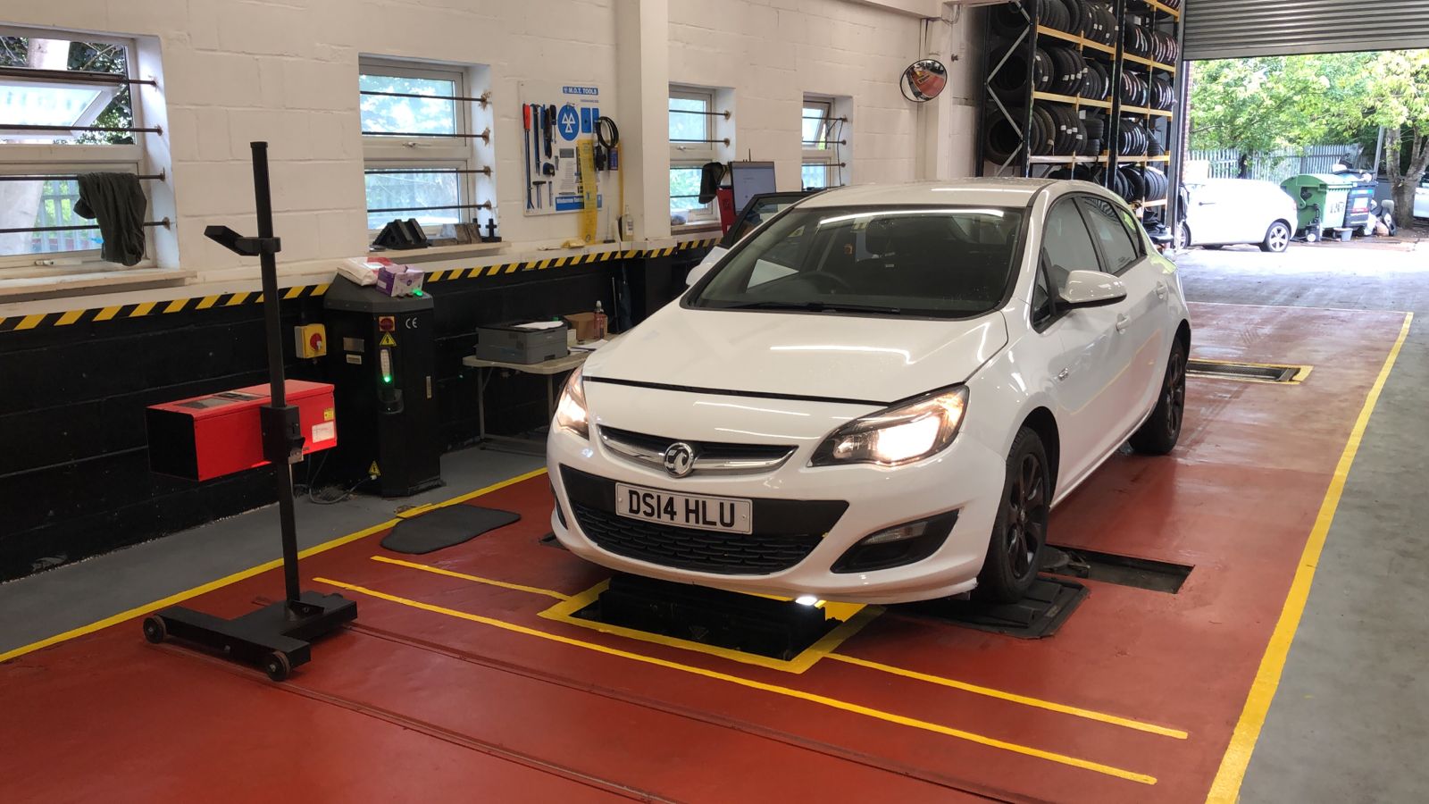 Mechanic working on a complex engine repair